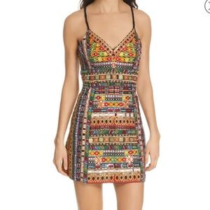 Alice + Olivia Tayla embroidered mini dress